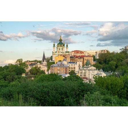 36x24in Poster City Kiev Ukraine Sky Buildings Church Cathedral