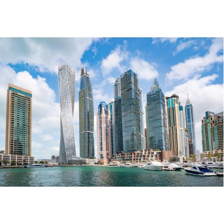 35x24in Poster Cayan Tower Dubai Skyline Skyscrapers Buildings Cityscape