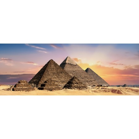 24x9in Poster Pyramids Egypt Egyptian Ancient Desert Giza
