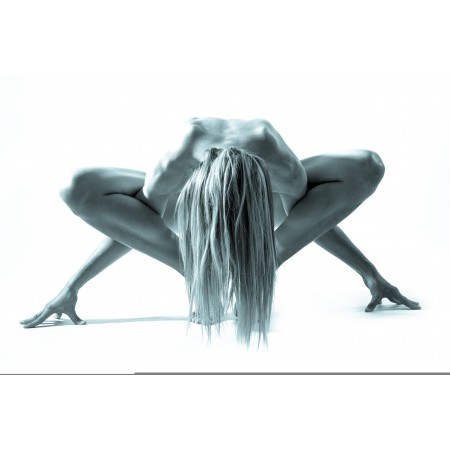35x24in Poster Woman Act Girl Naked Yoga Eroticism Pose