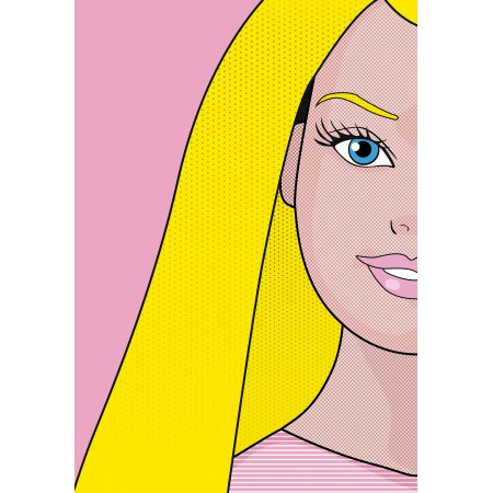 24x34in Poster Barbie Girl Doll Pop Art Comic To Flow Design
