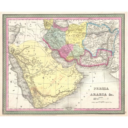 Mitchell Map of Arabia Persia Afghanistan Geographicus 1850