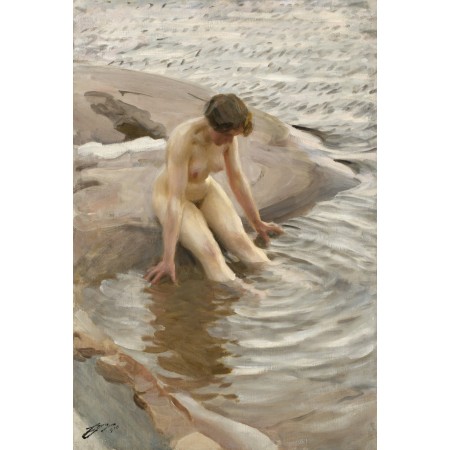 24x35in Photographic Print Poster Anders Zorn Wet  1910 Oil on canvas