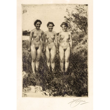 24"x34" Fine Art Print Poster Anders Zorn Three Sisters