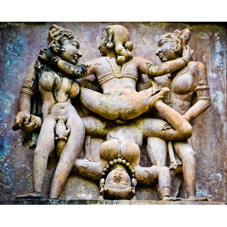 24"x29" Fine Art Print Poster Mahadeva Temple Erotic sculpture