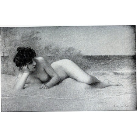 24"x37" Fine Art Print Poster Eugene Vidal Femme nue 1901 reproduction