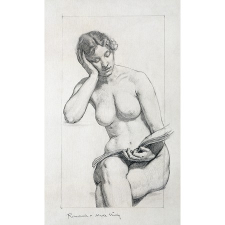 Fine Art Print Poster Kenyon Cox allegorical figure of Romance 1896