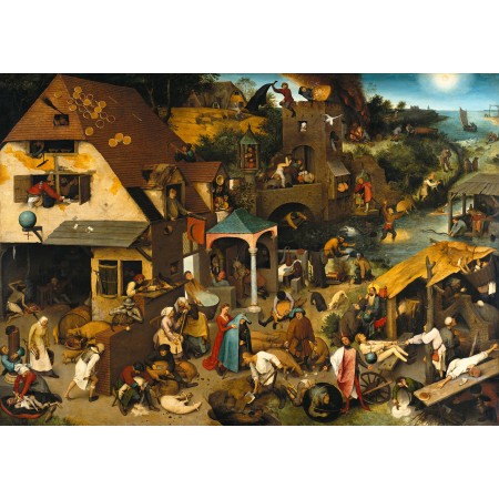 Fine Art Print Poster Pieter Bruegel the Elder The Dutch Proverbs