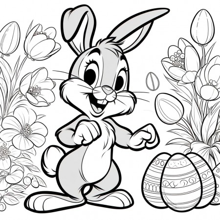 20x20in Poster Creative Exploration Coloring Giant Posters 5 Pack Ester Bunny for children coloring