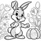 20x20in Poster Creative Exploration Coloring Giant Posters 5 Pack Ester Bunny for children coloring
