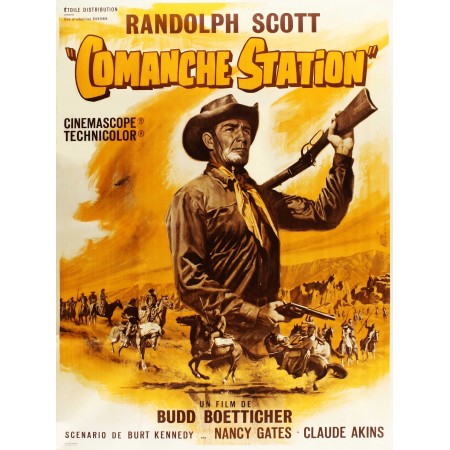 24x31in Poster Nancy Gates and Randolph Scott in Comanche Station