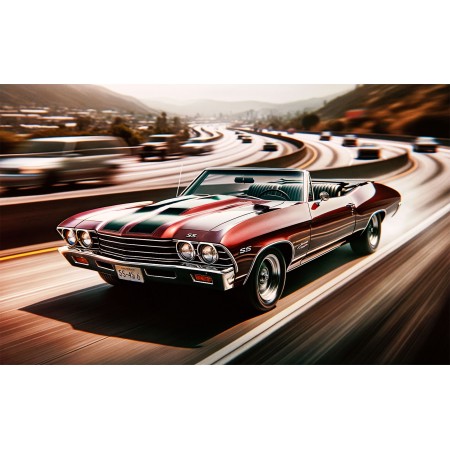 24x15in Poster 1969 Chevrolet Chevelle SS 396 convertible