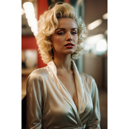 24x36in Poster Hollywood glamour Monroe Vintage Illustration