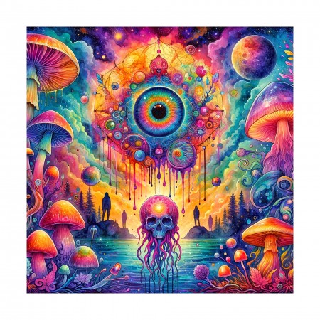 24x24in Poster Psychedelic and Dope Trippy