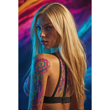 36x24in Poster Enigmatic Ink - A Tapestry of Tattoos World of Female Body Art