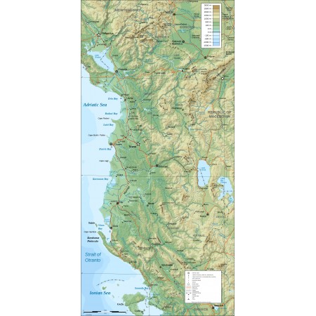 24x49in Poster Albania map-en