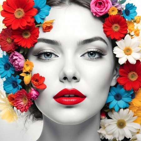 20"x20" Poster Grace and beauty Red Lips