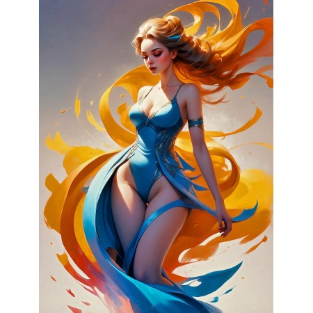 24x32in Poster Celestial Beauty and Grace Ethereal Goddess