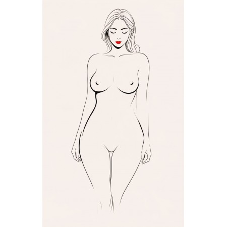 15x24in Poster Minimalist Art The Elegance of the Woman Body