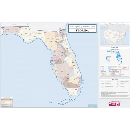 24x16in Poster Florida Congressional District 114th Congress