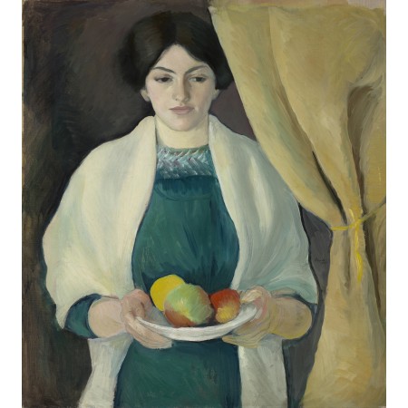 24"x26" Poster Fine Art August Macke Portrait with Apples Portrait of the Artist's Wife