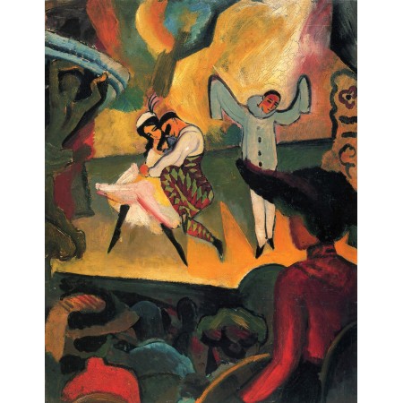 24x30in Poster August Macke Russian Ballet Russisches 1912