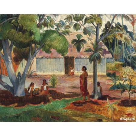 30x24in Poster Paul Gauguin The Large Tree 1891