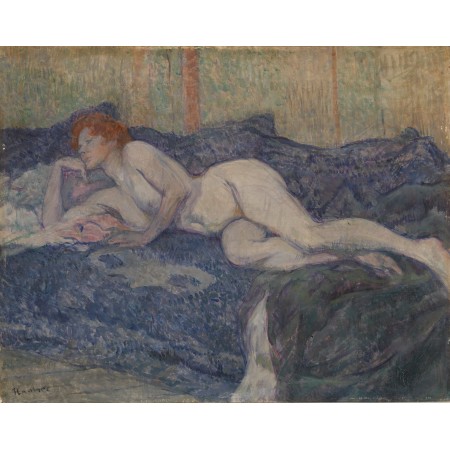 30x24in Poster Henri de Toulouse Lautrec Nude Lying on a Couch 1897
