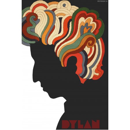 Poster Dylan Milton Glaser 1966. Singer Songwriter Bob Dylan