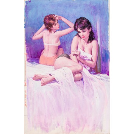 Lesbian vintage art print 21"x32" Poster reproduction