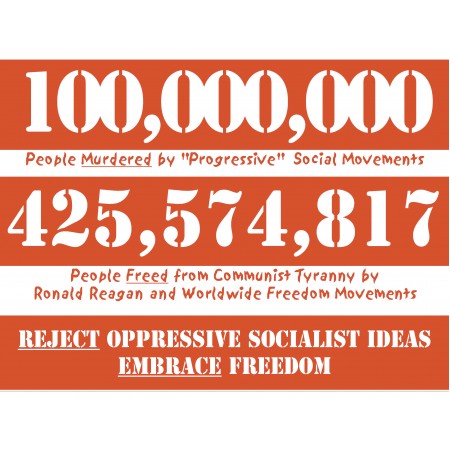 30x24in Poster Anti Communism Art. Reject Oppressive Socialist Ideas