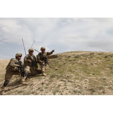 34x24in Poster Soldiers conduct Operation Kherwar Pahtar Afghanistan 2011