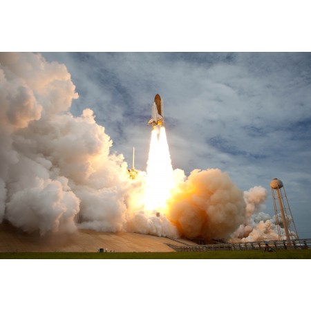 35x24in Poster Final mission of Space Shuttle launches July 8, 2011