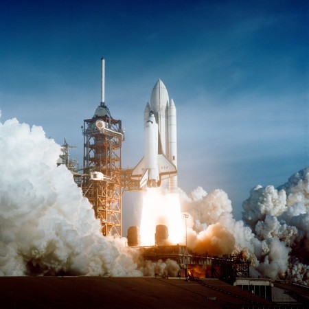 24x24in Poster Space Shuttle Columbia launching