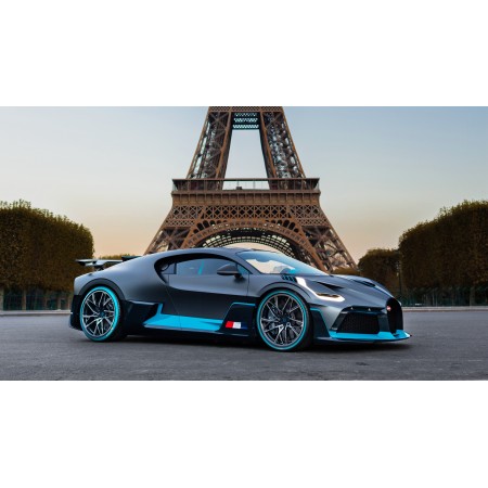 24"x13" Poster Bugatti Divo Paris, Eiffel Tower