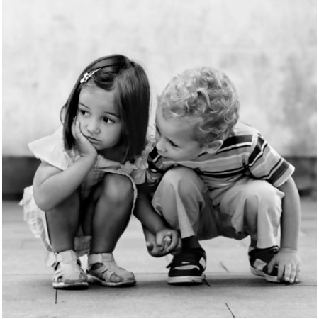 24x24in Poster Soulmates. Friendship, Children Photography