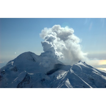 36x24in Poster Redoubt Volcano pre-eruption 2009
