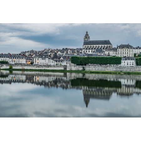 35x24in Poster Cityscape of Blois, Loir-et-Cher, France