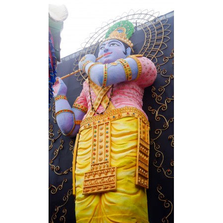 24x42in Poster Lord Krishna holding the flute