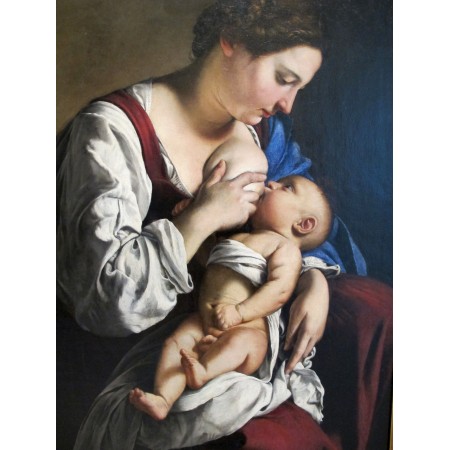 24x32in Poster Orazio Gentileschi, Nursing Madonna col bambino 1609