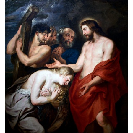24x25in Poster Pieter Paul Rubens - Christ and the penitent sinners