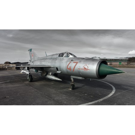 42x24in Poster Cold war relic. Soviet Jet Fighter MiG-21