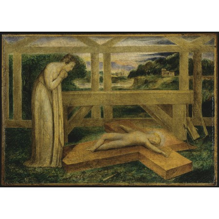 33x24in Poster William Blake - The Christ Child Asleep on a Cross