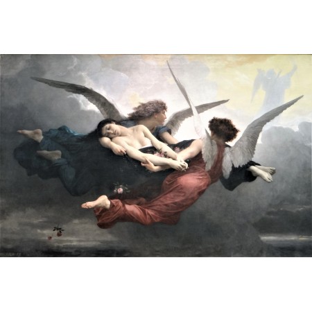 36x24in Poster Soul carried to heaven William-Adolphe Bouguereau Une âme au ciel