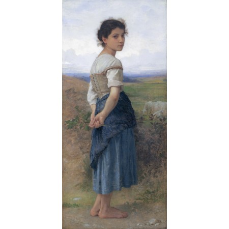 11x24in Poster The young shepherdess, by William-Adolphe Bouguereau