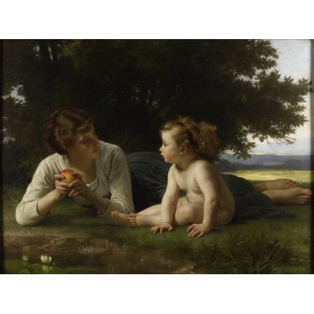 32x24in Poster William-Adolphe Bouguereau - Tentation (1880)
