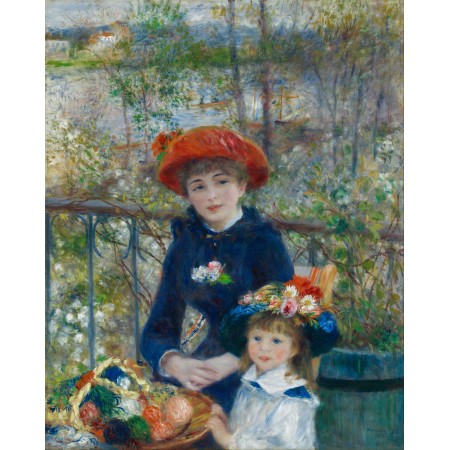 24x30in Poster Pierre-Auguste Renoir - Two Sisters On the Terrace