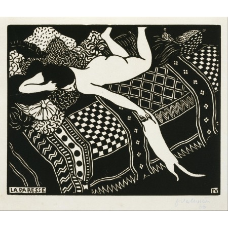 28x24in Poster Félix Emile-Jean Vallotton - Laziness