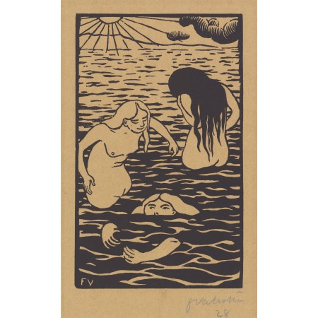 24x38in Poster Félix Vallotton, Three Bathers, 1894