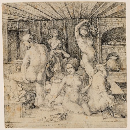 24x24in Poster Albrecht Dürer - Das Frauenbad (1496)